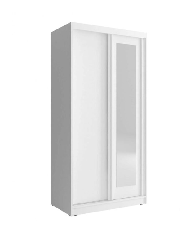 Alaskan Wardrobe 150cm White Sliding 2 Door - Image 2