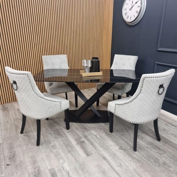 Alderley 1.6m Marble Dining Set