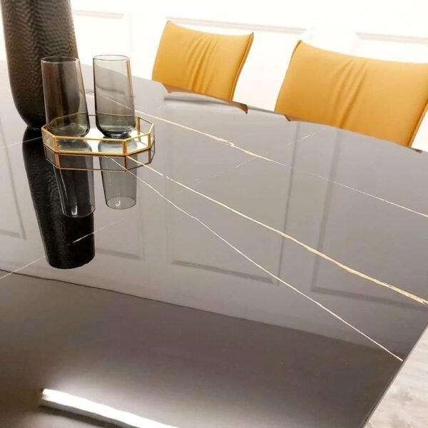 Ashley 1.6 Black Marble Dining Set - Image 3