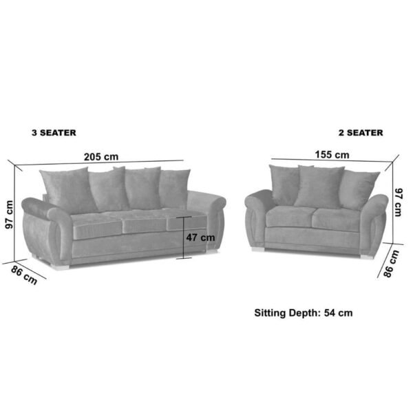 Ben 3+2 Seater Sofa Set Suite - Image 4