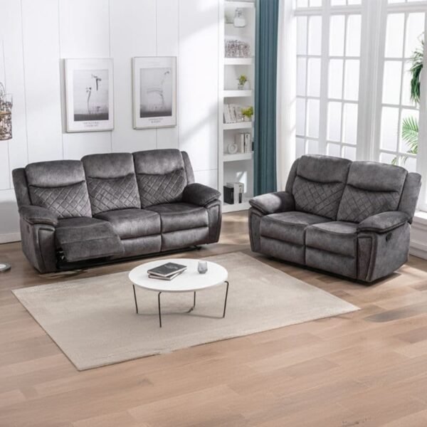 Brittany Grey 3+2 Recliner Sofa