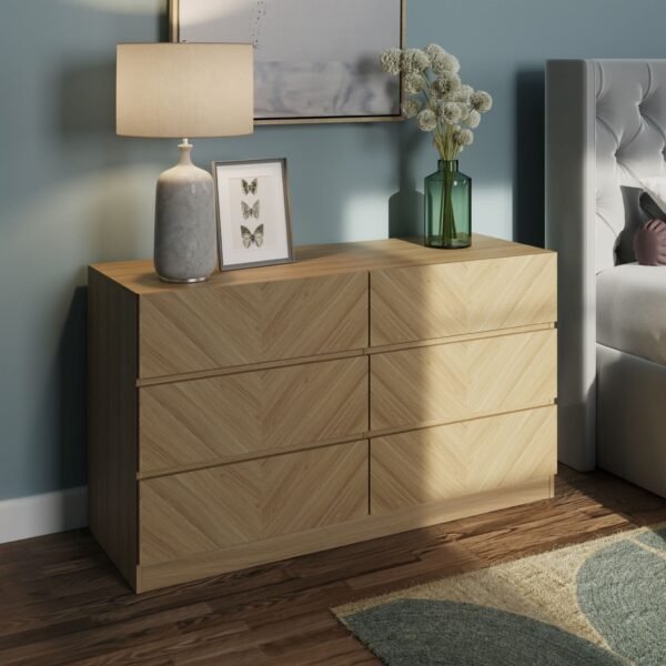 Catania 3+3 Drawer Chest Euro Oak