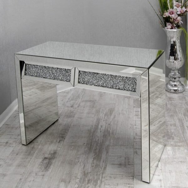 Crushed Glass 2 Drawer Console Table