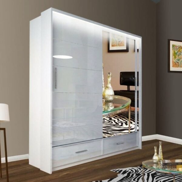 Cylia White 150cm Wardrobe