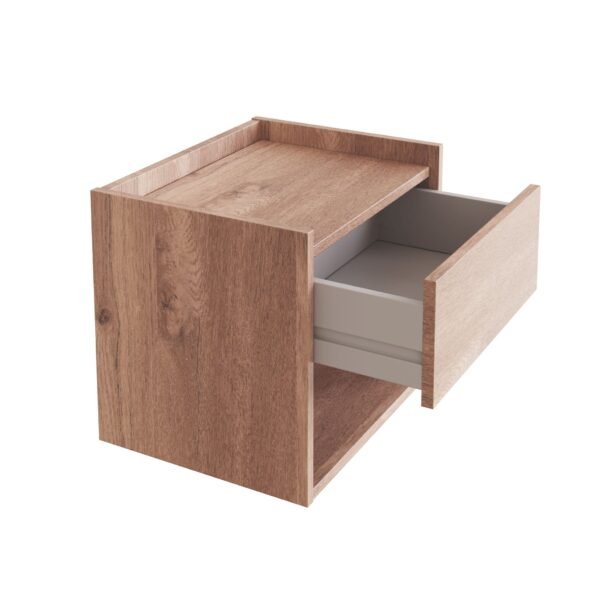 Harmony Wall Mounted Pair Of Bedside Tables Oak - Image 3