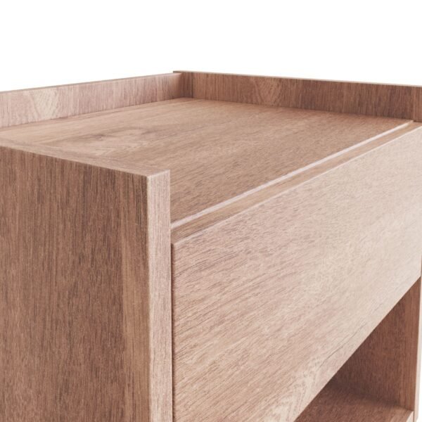 Harmony Wall Mounted Pair Of Bedside Tables Oak - Image 2