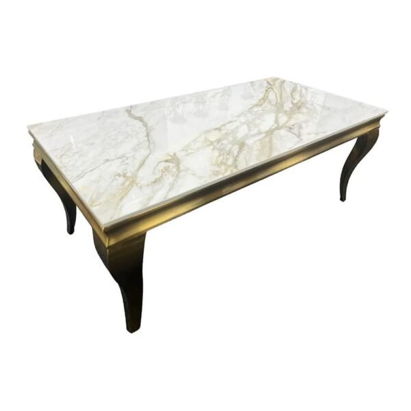June Rectangle Gold Leg Coffee Table - Image 2
