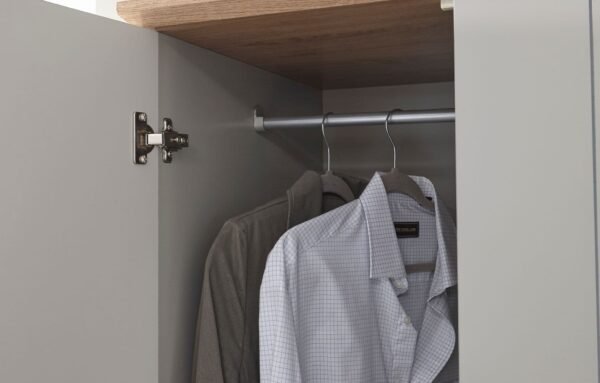 Kendal 3 Door 3 Drawer Wardrobe Grey - Image 3