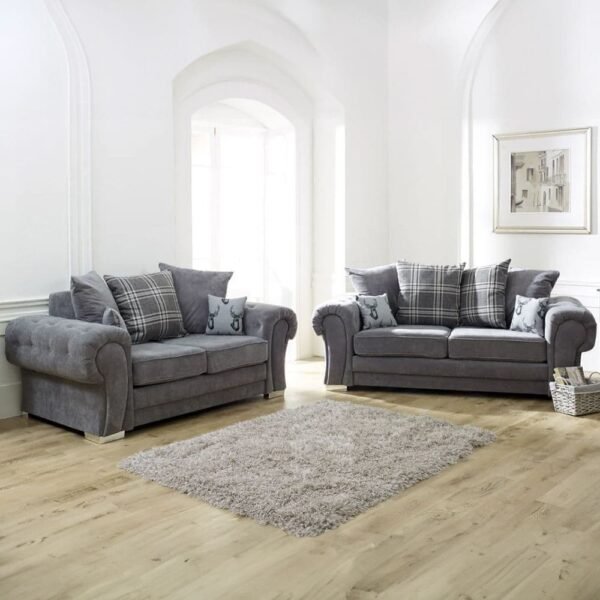 Kensington Chesterfield Grey 3+2 Sofa