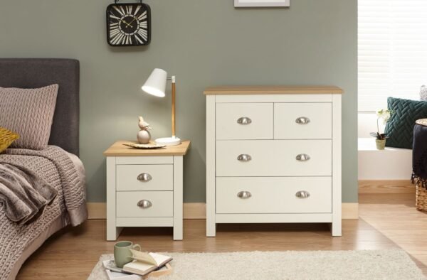 Lancaster 2+2 Drawer Chest Cream - Image 3