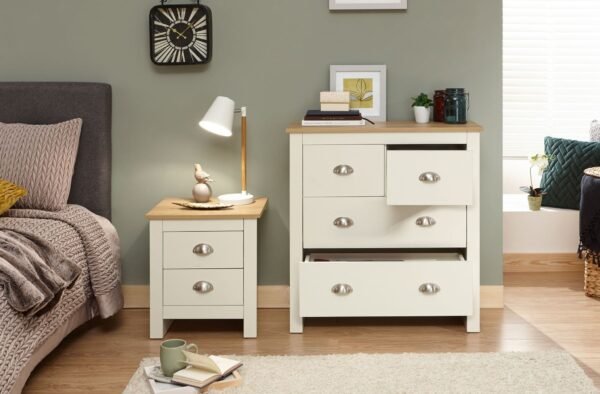 Lancaster 2+2 Drawer Chest Cream - Image 2