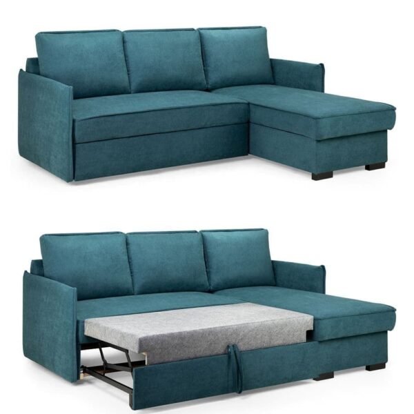 Mielle Teal Corner Sofa Bed