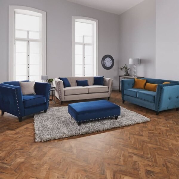 Nestle Nook Buttoned Low Back Elegant 3+2 Sofa