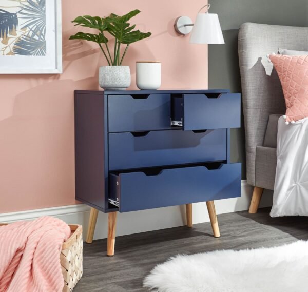 Nyborg 2+2 Drawer Chest Nightshadow Blue - Image 3