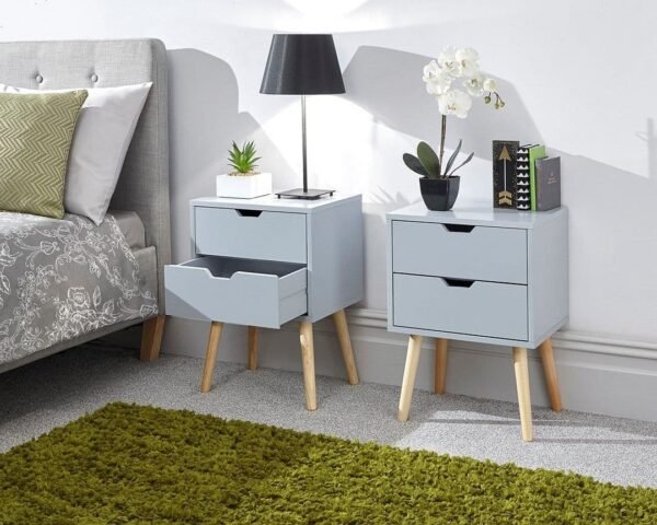 NYBORG 2 Drawer Bedside - Image 4