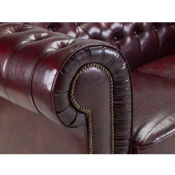 Oxblood Red 3+2 Chesterfield Sofa - Image 2