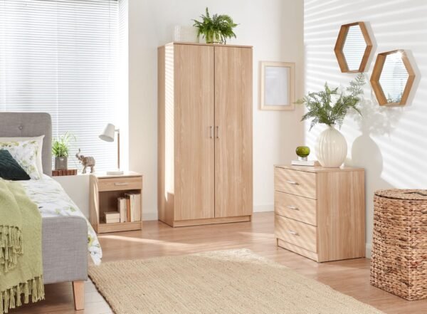 Panama 3Pce Bedroom Set Oak