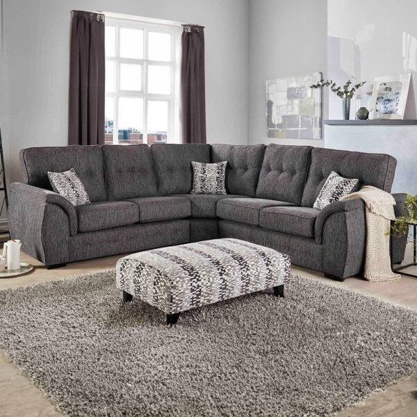 Plush Paradise Couch 2 Corner 2 Tetris Grey Sofa