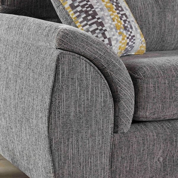 Plush Paradise Couch 2 Corner 2 Tetris Grey Sofa - Image 2