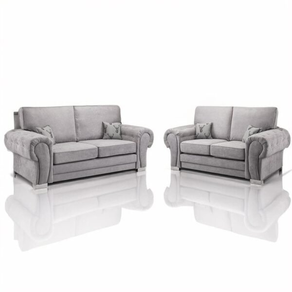 Sharon Fullback 3+2 Sofa Grey Couch