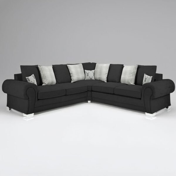 Sharon Scatterback Sofa Black Large Corner