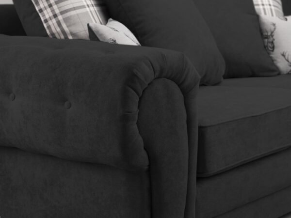 Sharon Scatterback Sofa Black Large Corner - Image 2