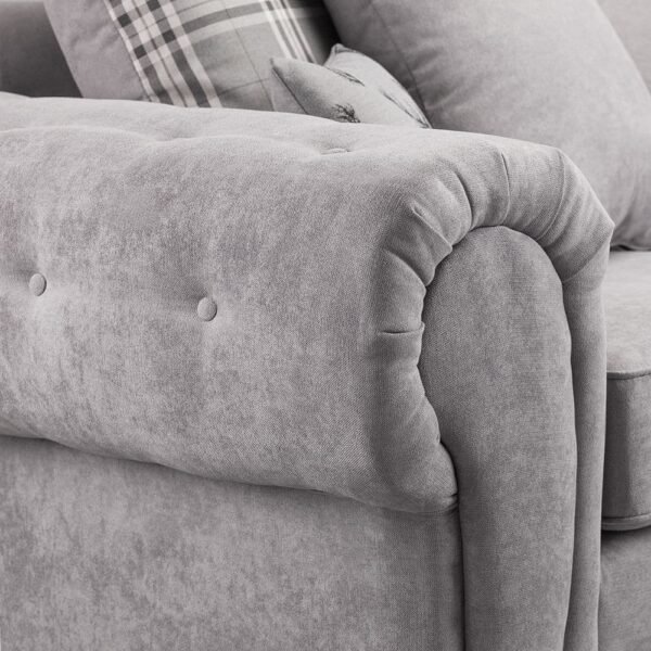Sharon Scatterback Sofa Grey Left Hand Facing Corner Couch - Image 2