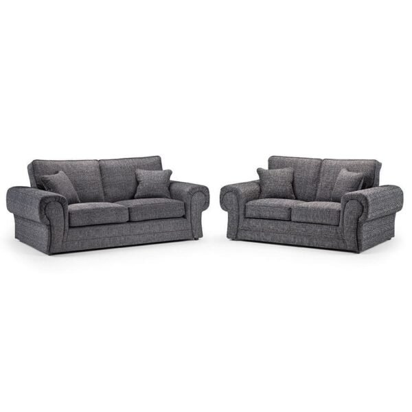Willow 3+2 Dark Grey Sofa Large Couch