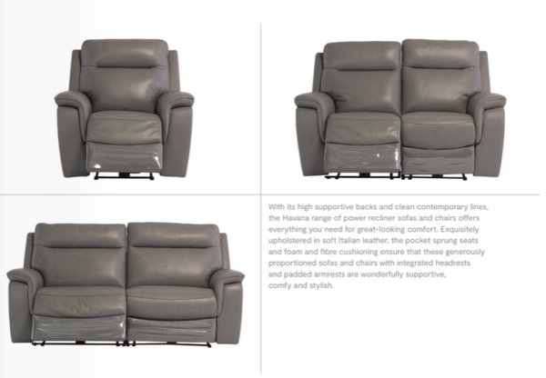 Havana Leather Real Power Recliner - Image 2