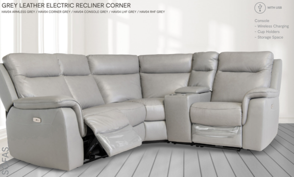 Havana Leather Real Power Recliner - Image 3