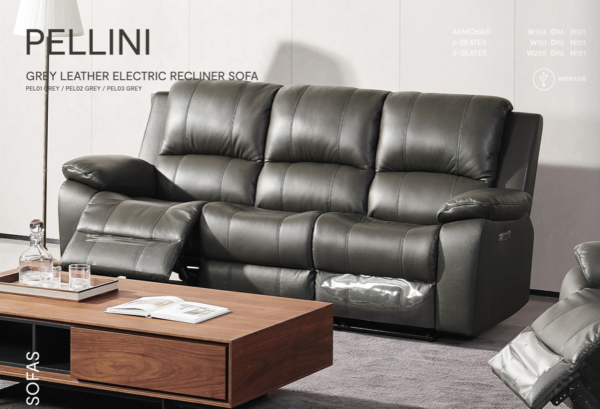 Pellini Leather Real Power Recliner - Image 2